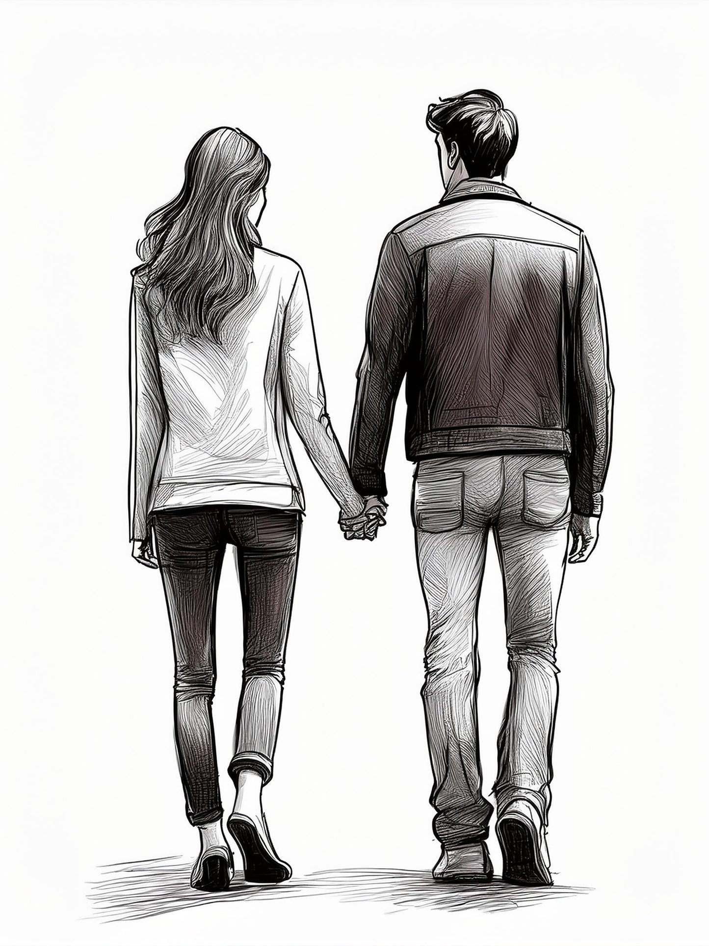 Digital Download - Couple walking holding hands