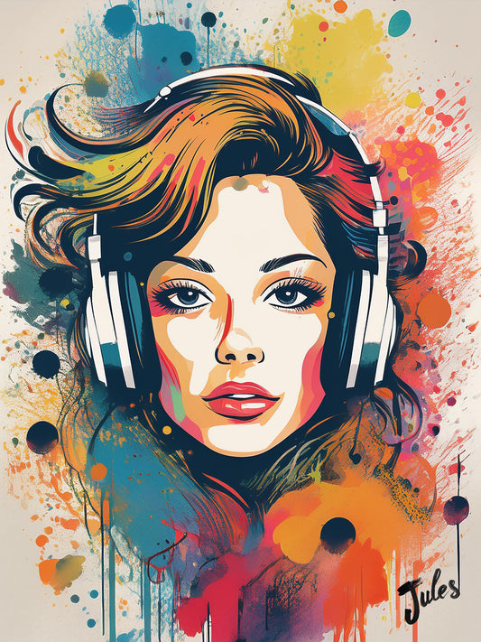 Digital Download - Girl in Headphones 2